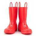 Kids New Fashion Orange Couleur rouge imperméable Nature matériaux Bottes de pluie Easy-On Handles Chaussures